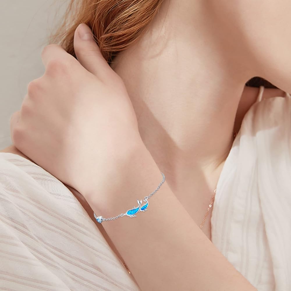 Amazon | イルカブレスレット 925スターリングシルバー ファイア